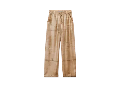 Alexander Wang Workwear Trompe L'oeil Print Wide Leg Pants "Black"