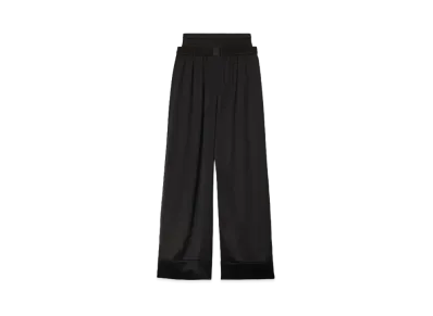 Alexander Wang Silk Charmeuse Layered Boxer Pants "Black"