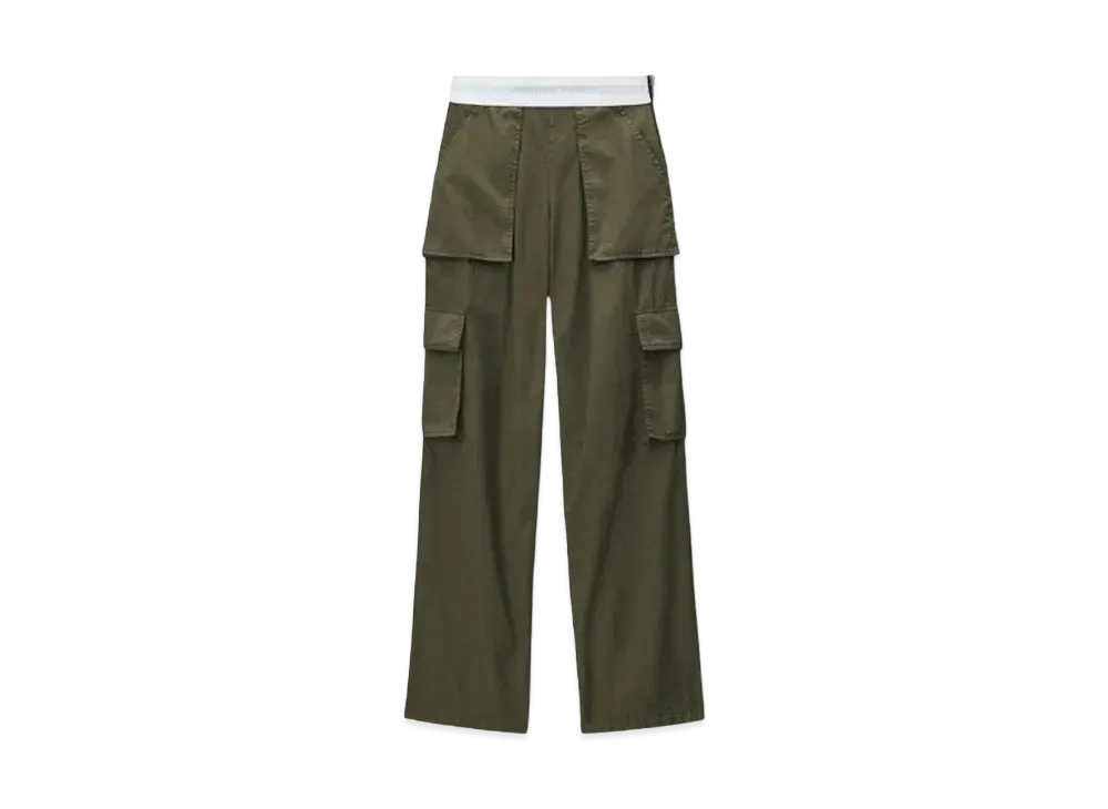 Alexander Wang Mid-rise Cargo Rave Pants "Army Green"