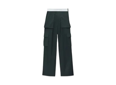Alexander Wang Cotton Twill Mid-rise Cargo Rave Pants "Dark Gray"