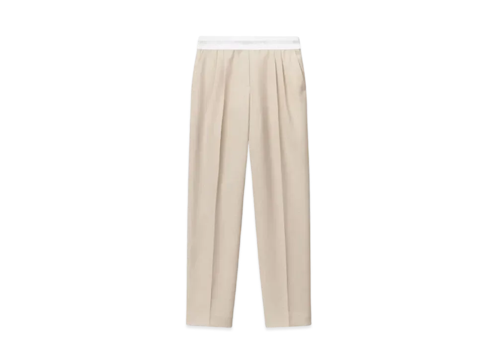Alexander Wang Wool Tailoring Pleats Pants "Feather"