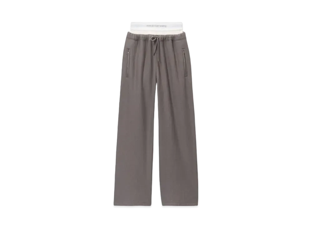 Alexander Wang Logo Stretch Sweat Pants "Washed Granite"