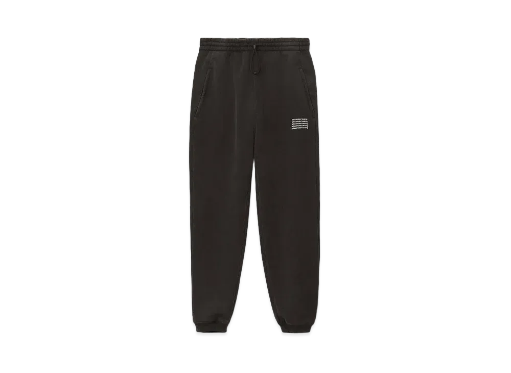 Alexander Wang Acid Wash Dense Fleece Sweat Pants "Acid Black"