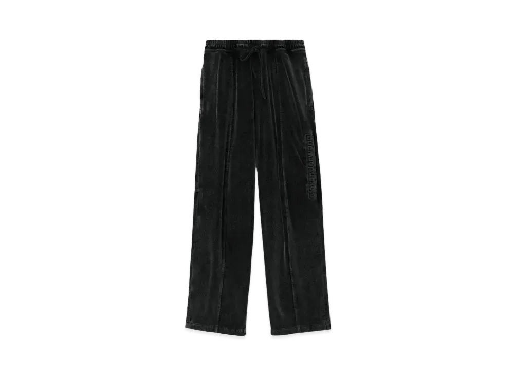 Alexander Wang Logo Velor Track Pants "Washed Pepper"