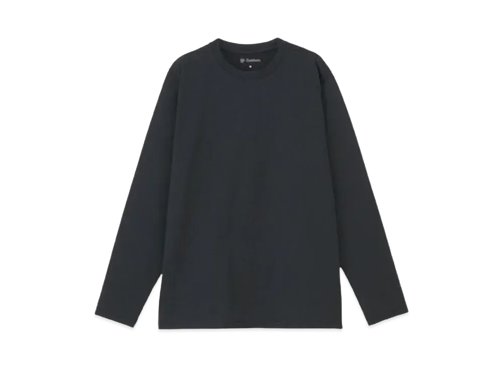 Goldwin High Gauge Inlay Long Sleeve T-Shirt (Unisex) "Black"