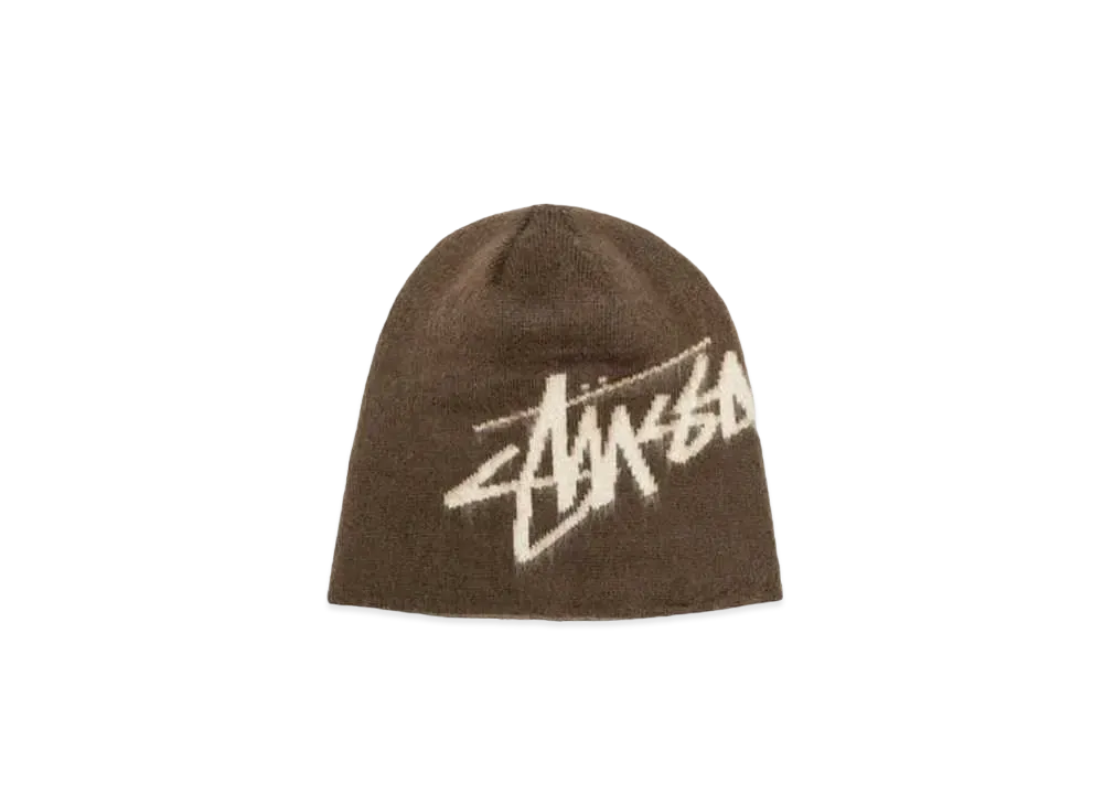 ステューシー ブラッシュドアウト ストック スカルキャップ "ブラウン" 