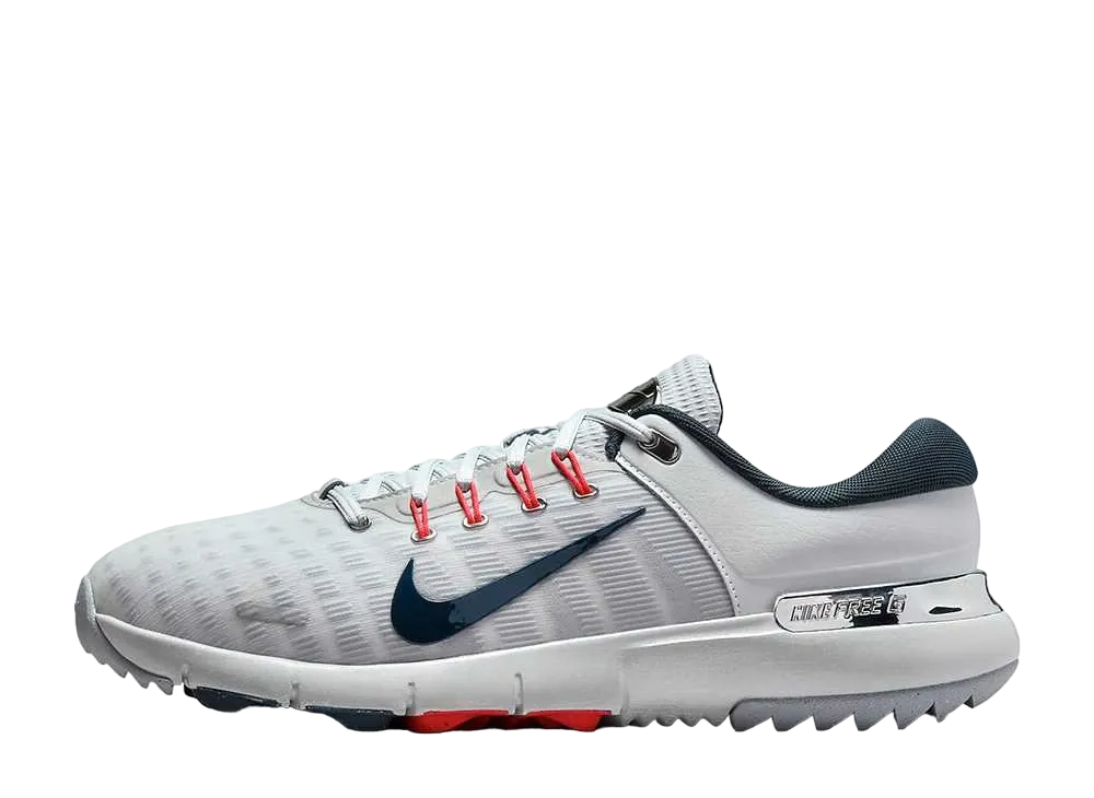 Nike Free Golf "Pure Platinum/Light Crimson/Wolf Grey/Armory Navy" (Extra Wide)