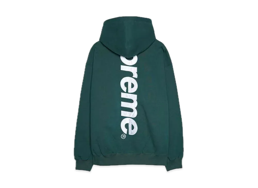 Supreme Satin Applique Hooded Sweatshirt "Green" (24FW)