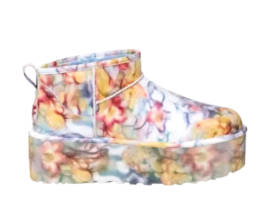 Collina Strada × UGG Women's Ultra Mini Platform "Light Blue Floral"