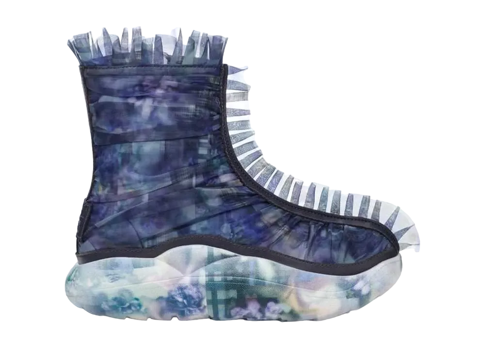 コリーナストラーダ × アグ ウィメンズ ラッフル ブーツ プリント "ダークブルーフローラル"