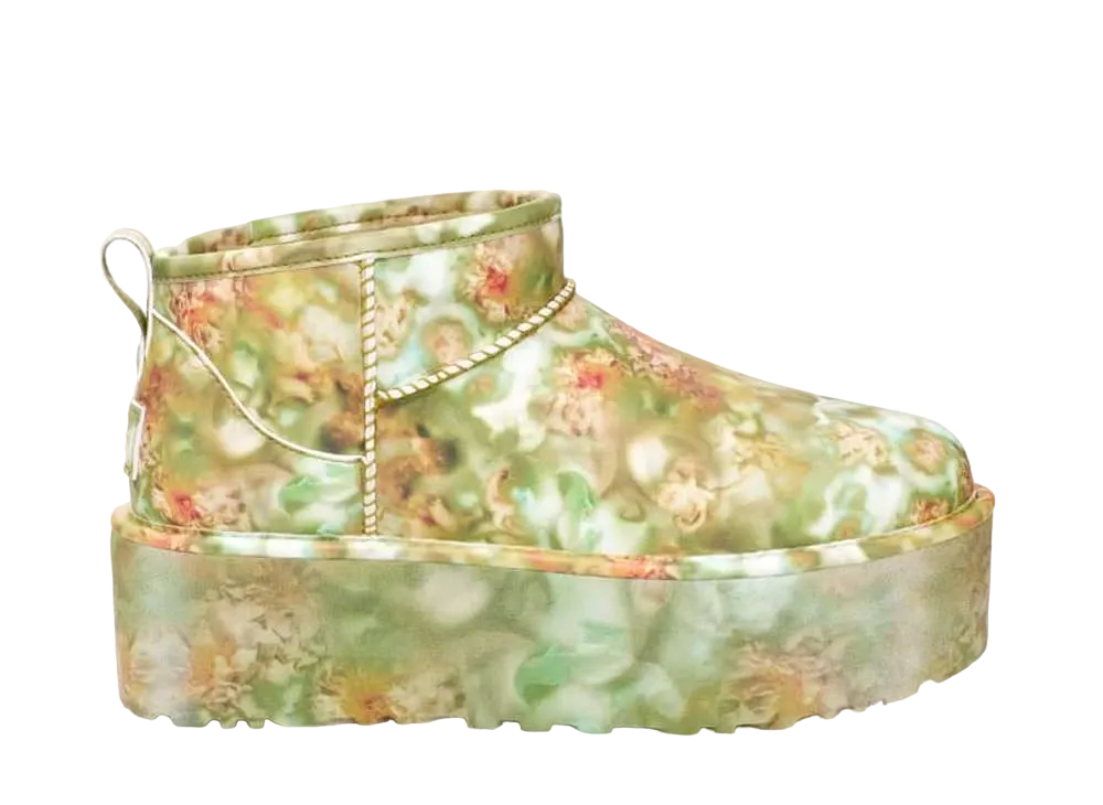 コリーナストラーダ × アグ ウィメンズ ウルトラ ミニ プラットフォーム "グリーンフローラル"