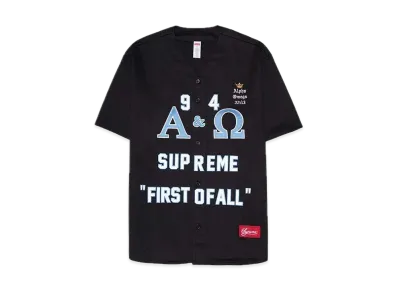 Supreme Alpha Omega Baseball Jersey "Black"