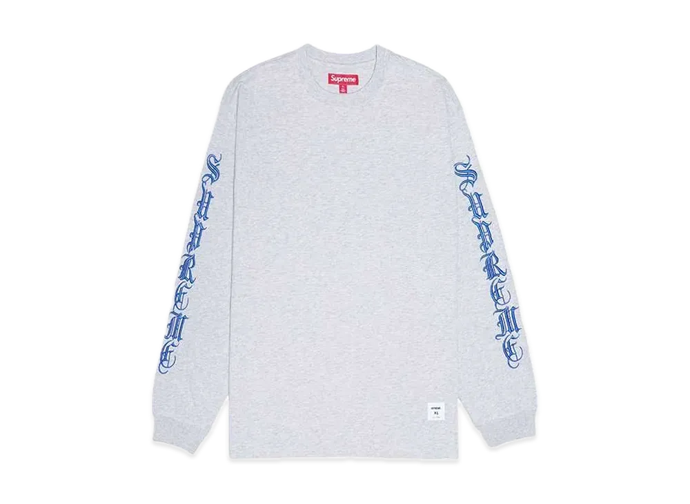 Supreme Old English L/S Top "Heather Grey"