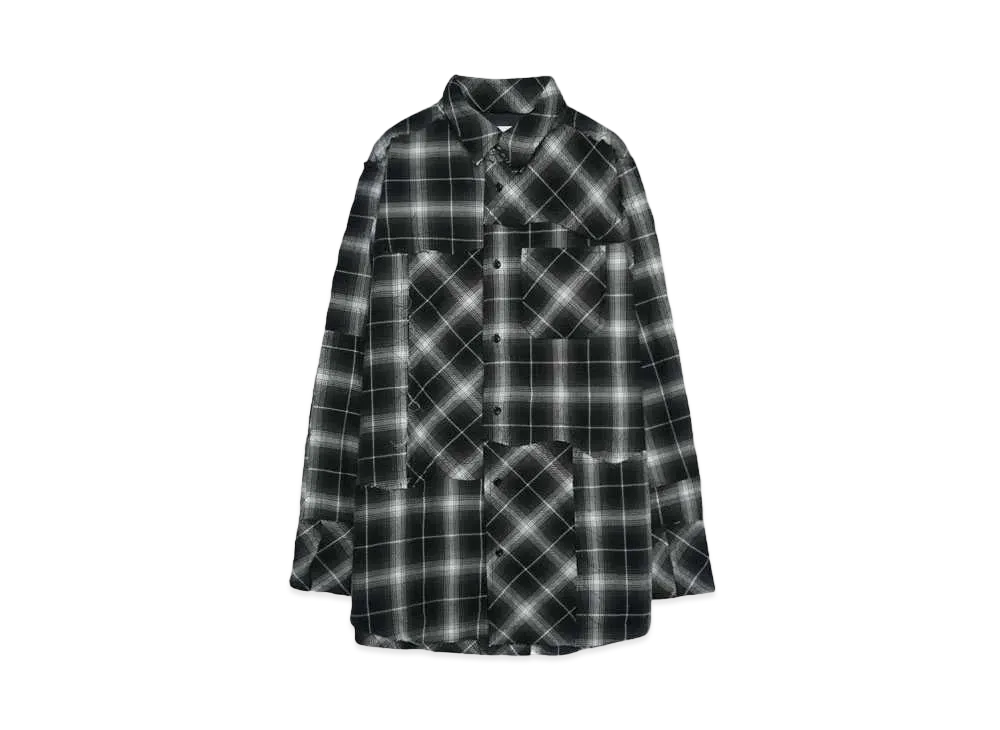 Rafu Pachwork shirt "BLACK"