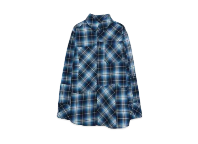 Rafu Pachwork shirt "BLUE"