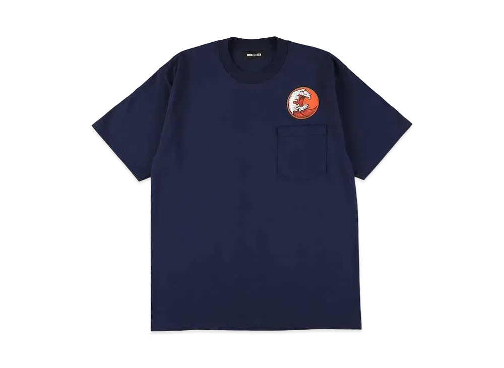 WIND AND SEA (Billow Wave) Pocket S/S Tee "Navy"