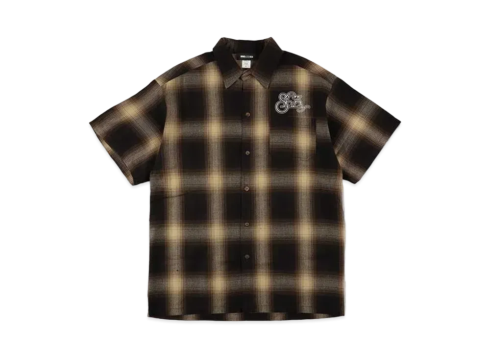 Ｍ　WIND AND SEA Ombre Plaid Nel Shirt 新品 OMBRE PLAID COTTON NEL SHIRT】 - Time is on