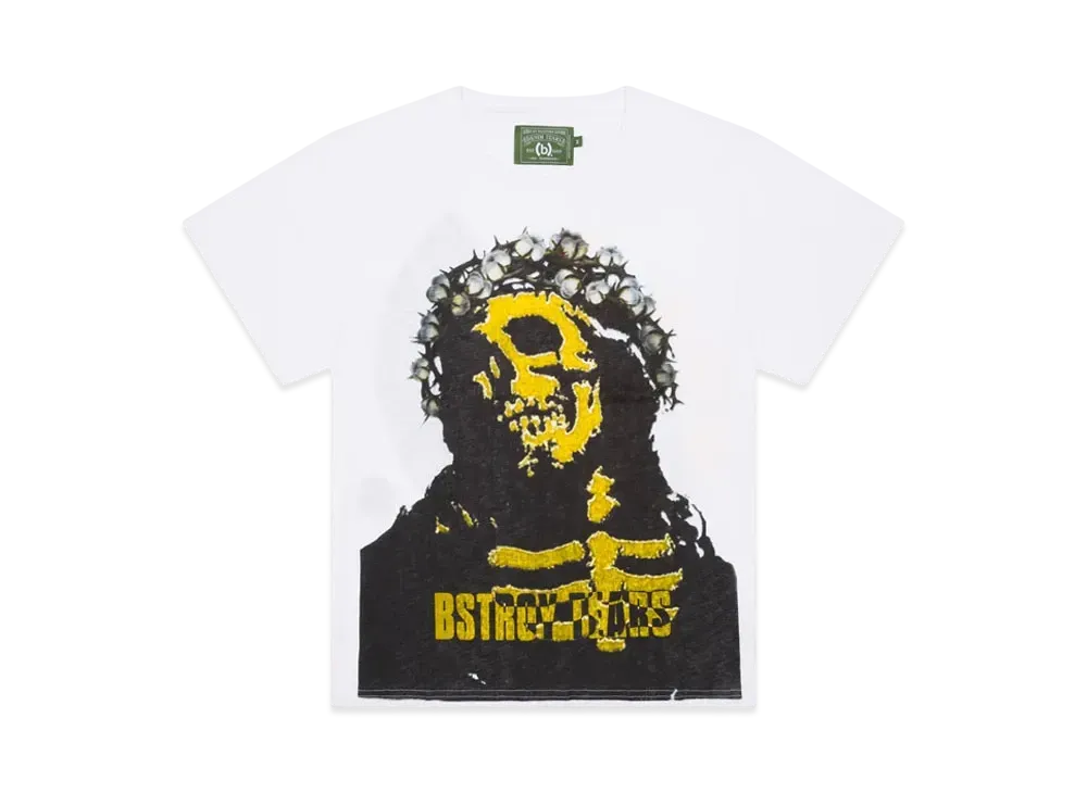 DENIM TEARS x Bstroy Tears Crown Made of Cotton Tee "White"