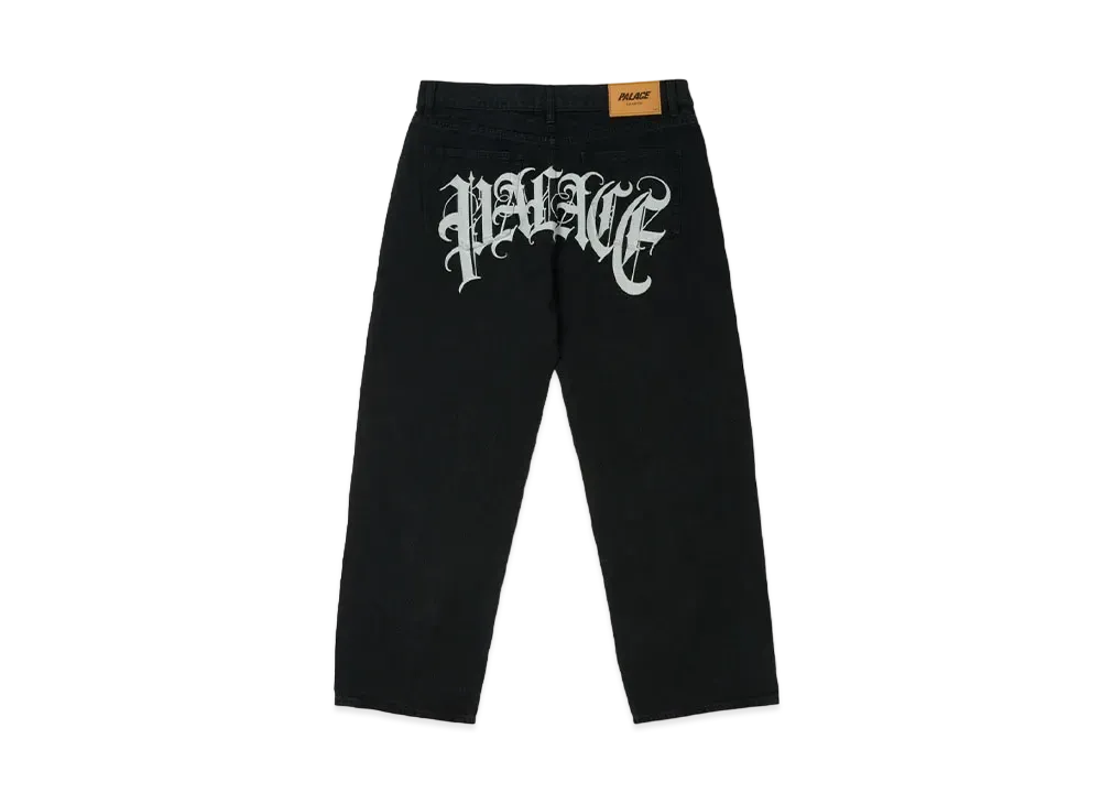 PALACE El Script P90 Baggy Jean "Black"