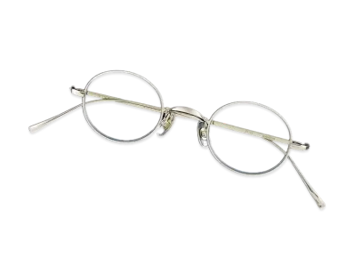 Stylistshibutsu x Kaneko Optical Round Frame Glasses KV-56 "White Gold"