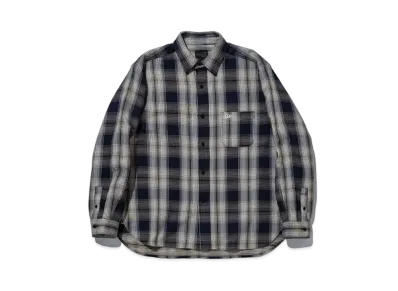 NEW ERA BLACK LABEL FW24 Long Sleeve Ombre Check Shirt "Navy"