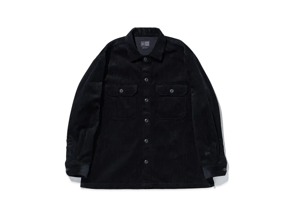 NEW ERA BLACK LABEL FW24 Long Sleeve Corduroy Shirt "Black"
