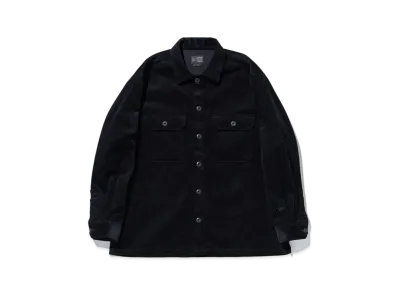 NEW ERA BLACK LABEL FW24 Long Sleeve Corduroy Shirt "Black"