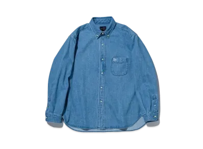 NEW ERA BLACK LABEL FW24 Long Sleeve Denim Button Down Shirt "Washed Denim"