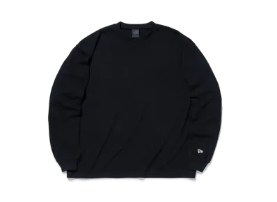 NEW ERA BLACK LABEL FW24 Long Sleeve Oversized Waffle T-shirt "Black"
