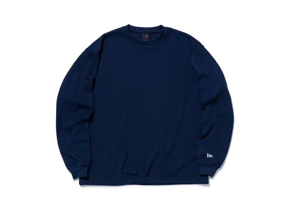 NEW ERA BLACK LABEL FW24 Long Sleeve Oversized Waffle T-shirt "Navy"