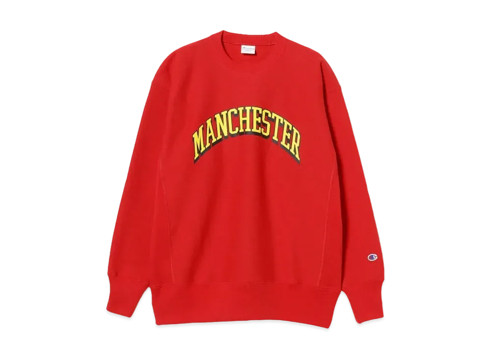 Champion x BEAMS City Crew Sweatshirt Reverse Weave "Red"