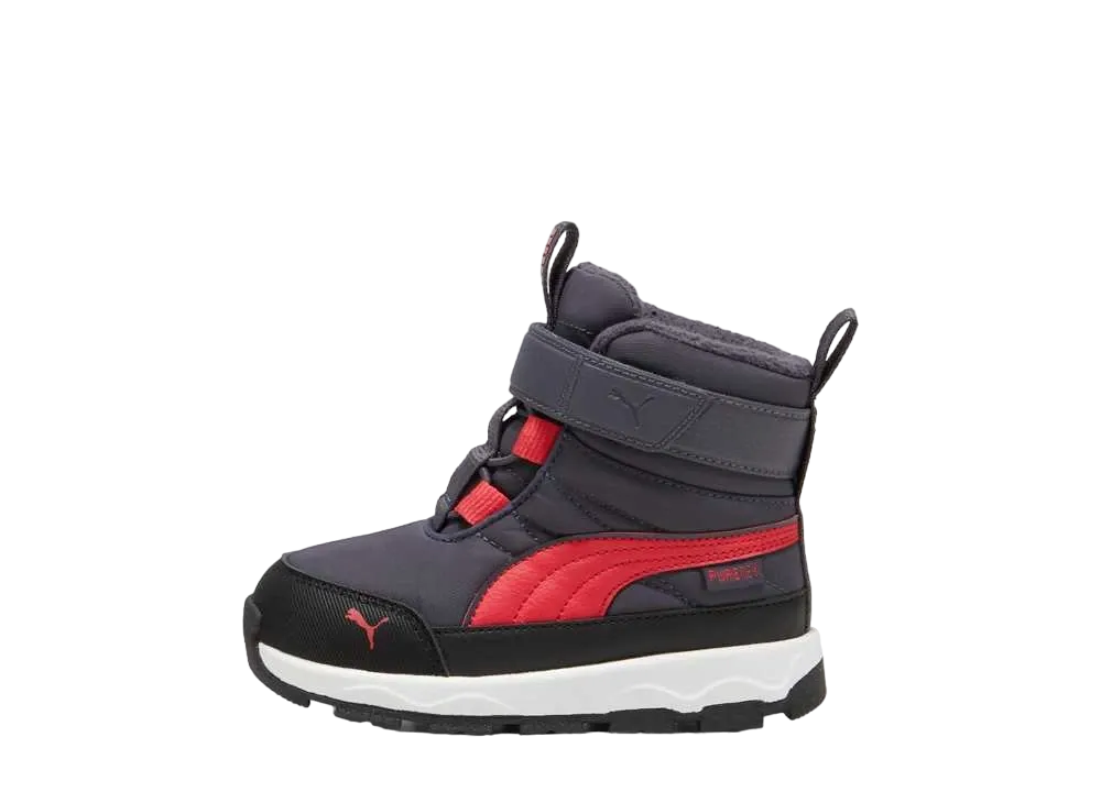 プーマ TD エボルブ ピュアテックス "ギャラクティックグレー/タルトチェリー/プーマブラック" (キッズ)