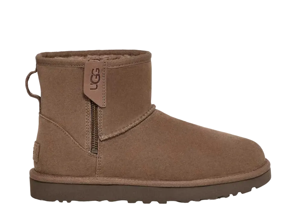 アグ ウィメンズ クラシック ミニ ベイリー ジップ "ヒッコリー"
