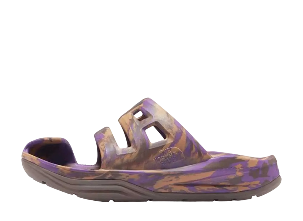 ザノースフェイス リアクティブ スライド "ユーティリティブラウン/TNFパープル"