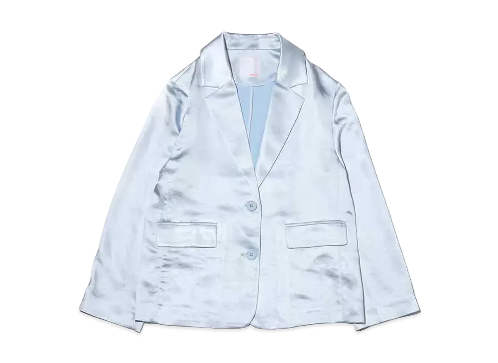 atmos pink Satin Setup Jacket "Blue"