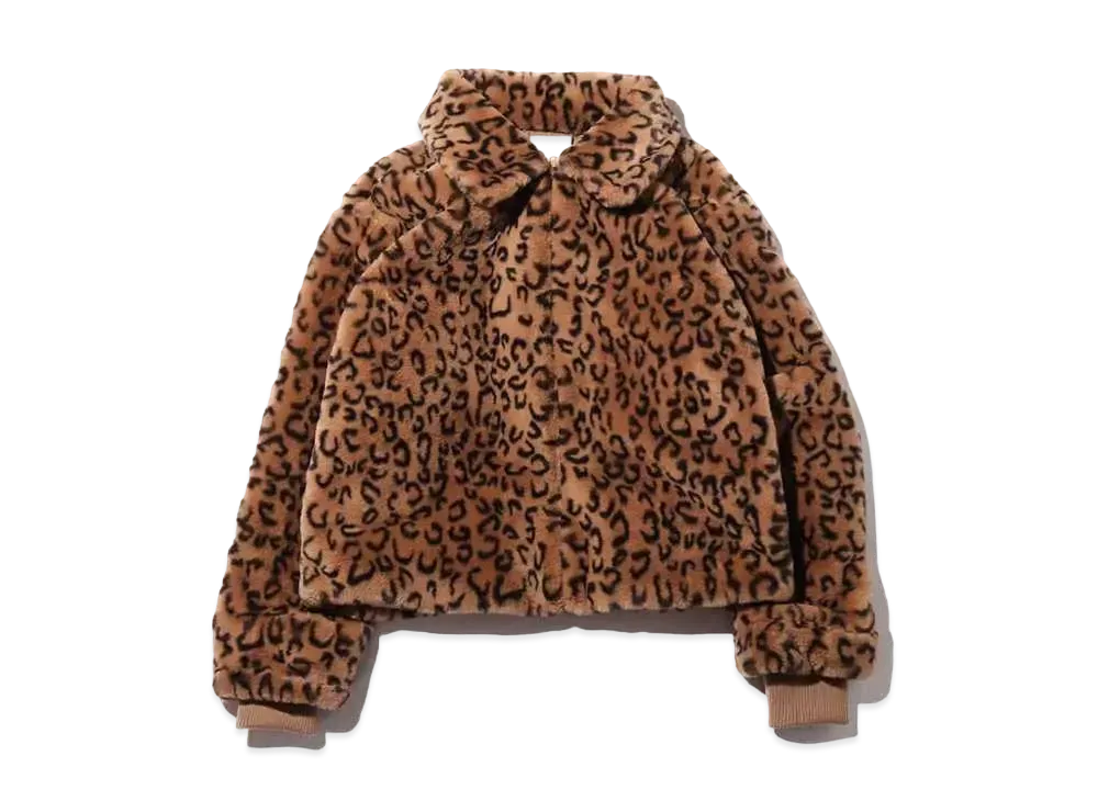 atmos pink Faux Fur Coat "Leopard"