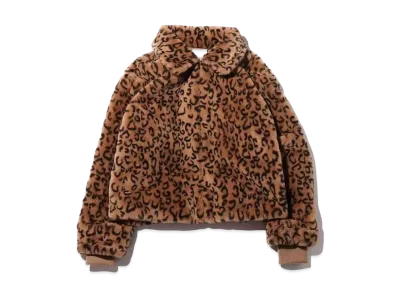 atmos pink Faux Fur Coat "Leopard"