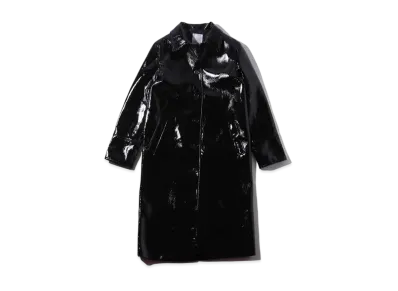 atmos pink Faux Leather Coat "Black"