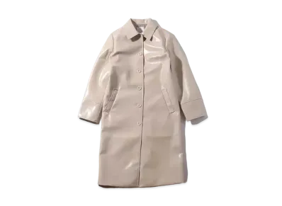 atmos pink Faux Leather Coat "Beige"