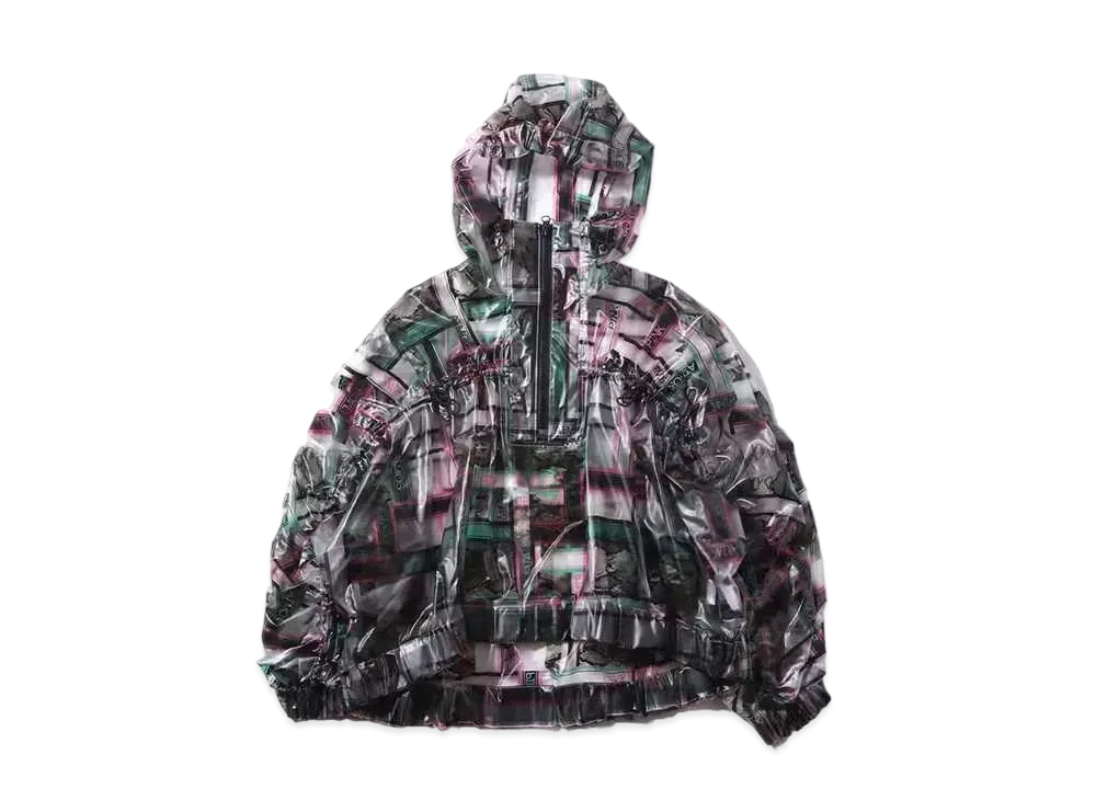 atmos pink Logo Geometric Film Jacket "White/Pink"