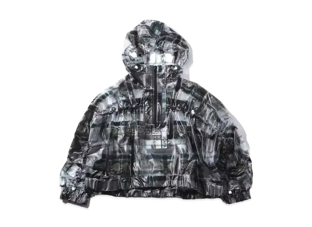 atmos pink Logo Geometric Film Jacket "Black/Green"