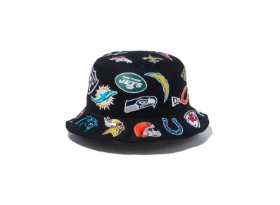 NEW ERA Bucket 01 Team Logo Allover NFL "Black"