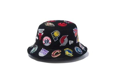 NEW ERA Bucket 01 Team Logo Allover NBA "Black"