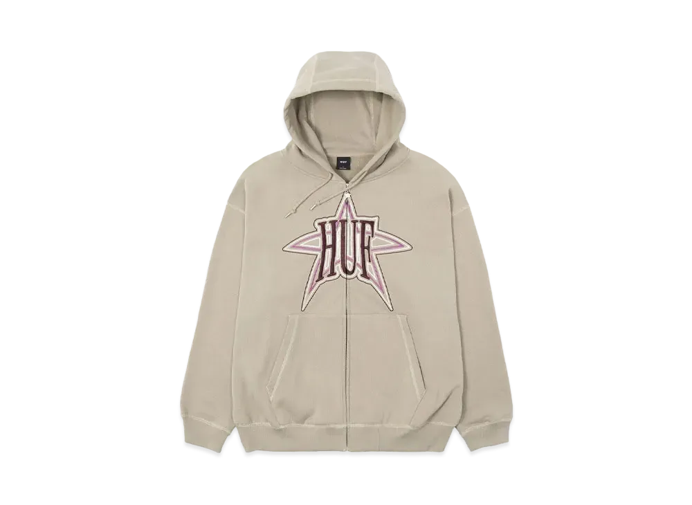 HUF Intergalactic Full Zip Hoodie "Stone"