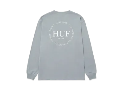 HUF Fall 24 Fine Print Long Sleeve Tee "Grey"