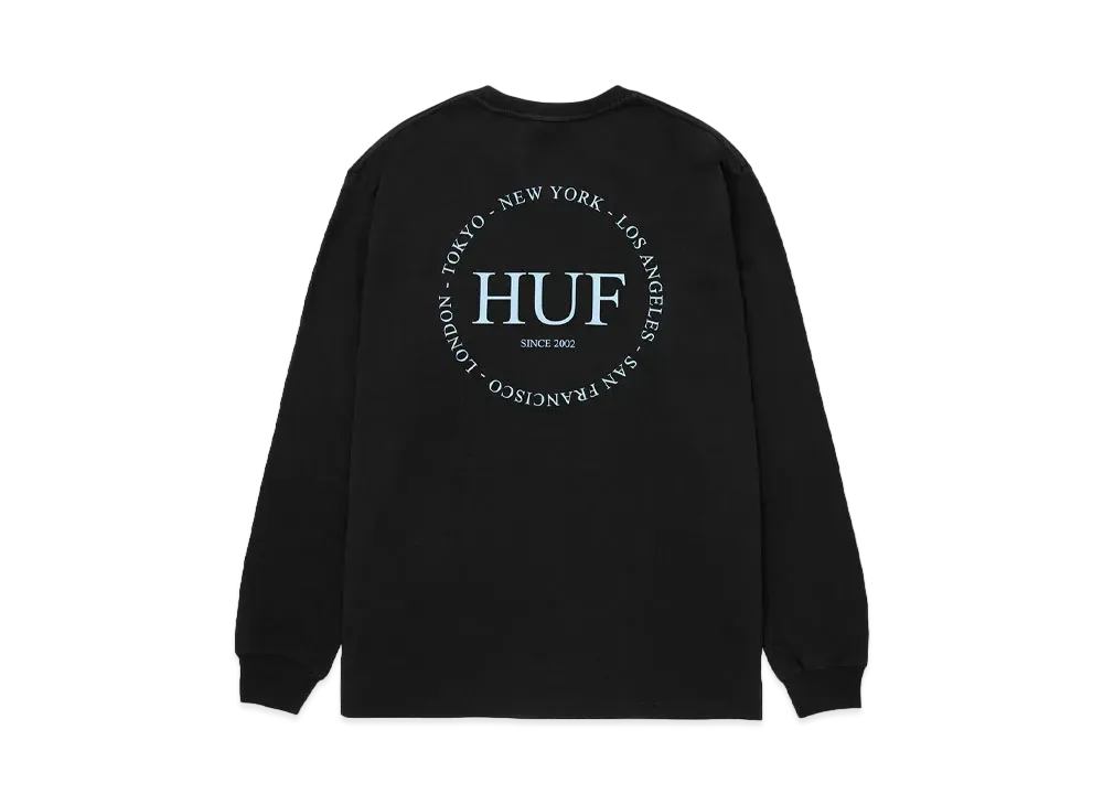 HUF Fall 24 Fine Print Long Sleeve Tee "Black"