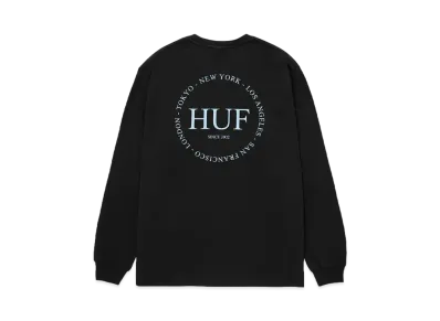 HUF Fall 24 Fine Print Long Sleeve Tee "Black"