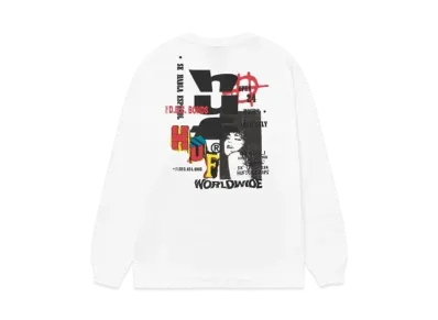 HUF Fall 24 Cut And Paste Long Sleeve Tee "White"