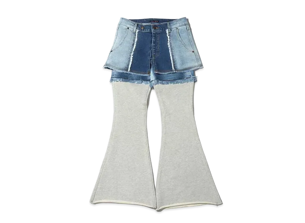 atmos pink x Riehata Different Material Docking Design Bottom "Indigo"