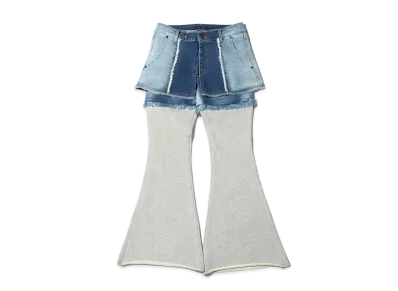 atmos pink x Riehata Different Material Docking Design Bottom "Indigo"